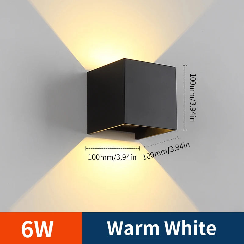 LED Modern Wall Lamp – 6W Adjustable Cube Light for Indoor & Outdoor