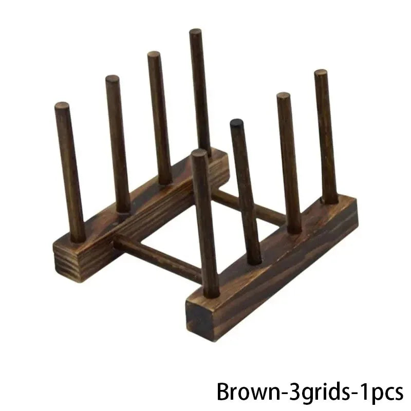 Wooden Dish Drying Rack with Drainboard – Kitchen Storage Organizer