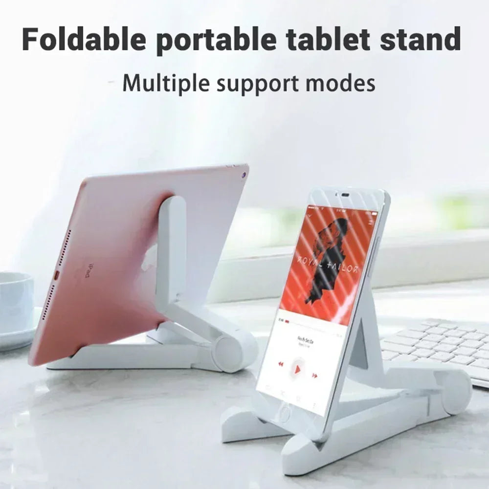 Foldable Tablet Stand Holder – Adjustable Angle, Universal for iPad & Phones