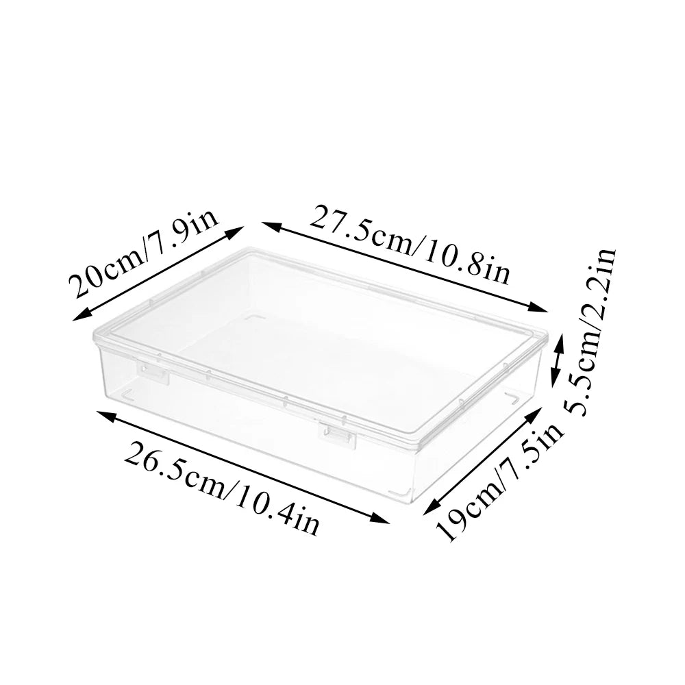 Clear Plastic Document Organizer Storage Box