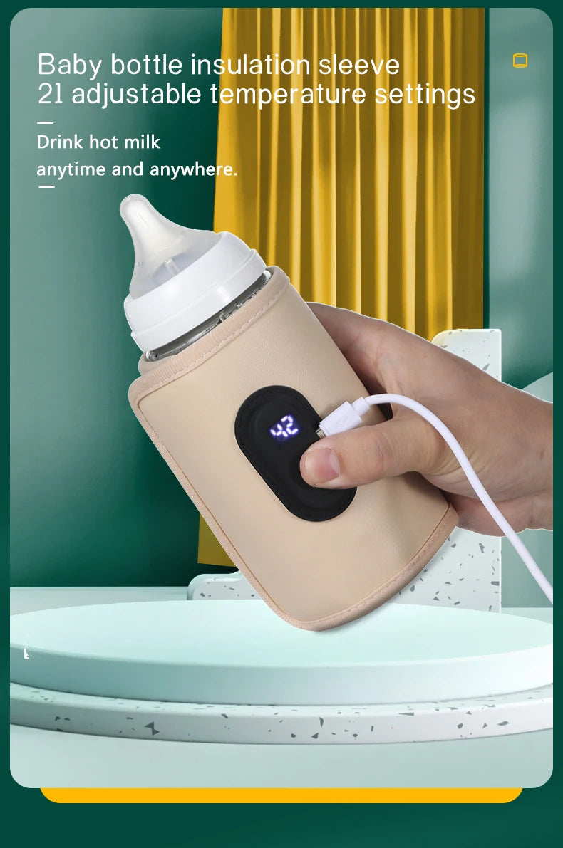 Portable USB Baby Bottle Warmer for Travel & Car Use