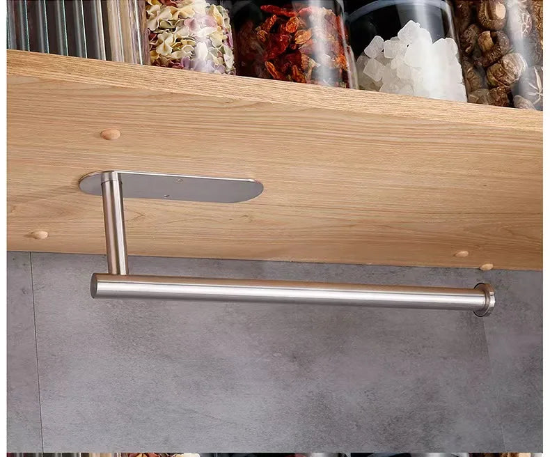 Adhesive Paper Towel Holder – Kitchen & Bathroom Tissue Dispenser