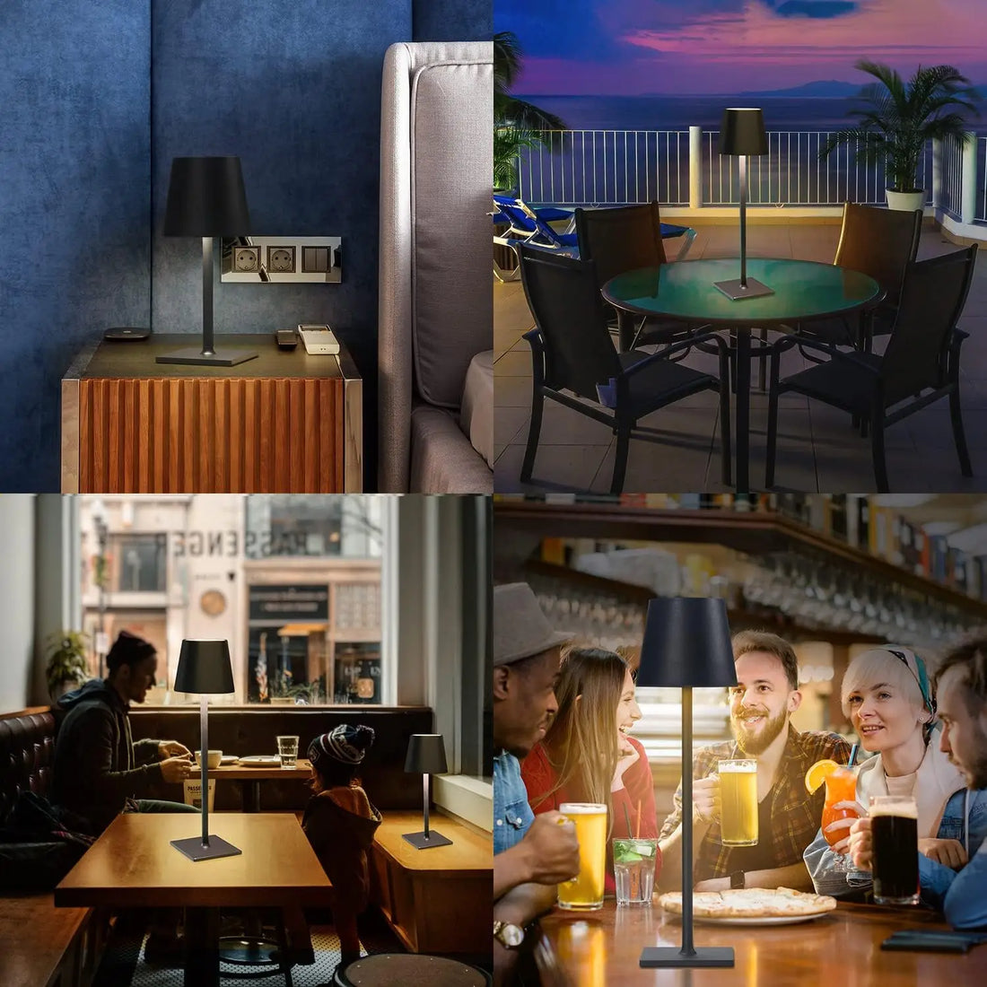 Cordless LED Touch Table Lamp – USB Rechargeable & Dimmable