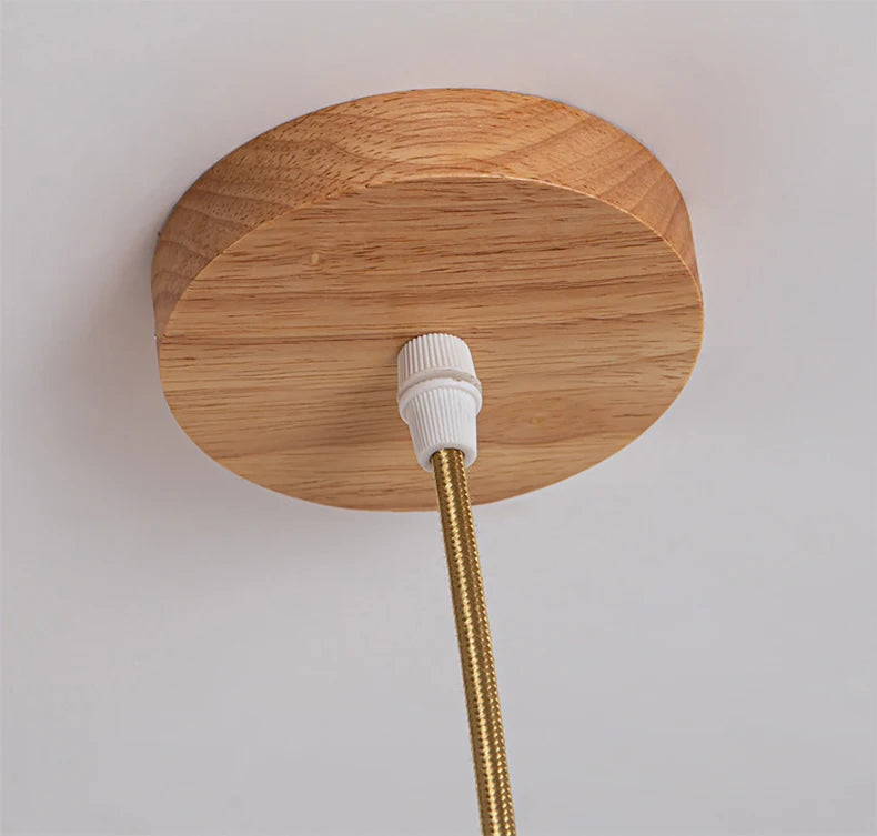 Hand-Knitted Bamboo Pendant Lamp