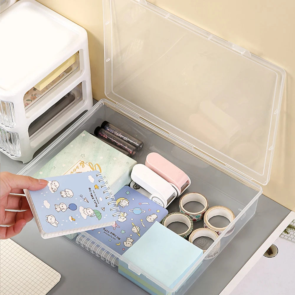 Clear Plastic Document Organizer Storage Box
