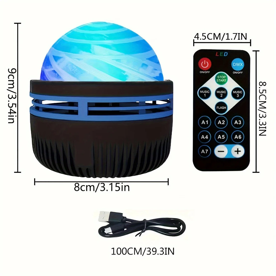 Starry Sky Galaxy Projector Lamp – LED Night Light with Remote