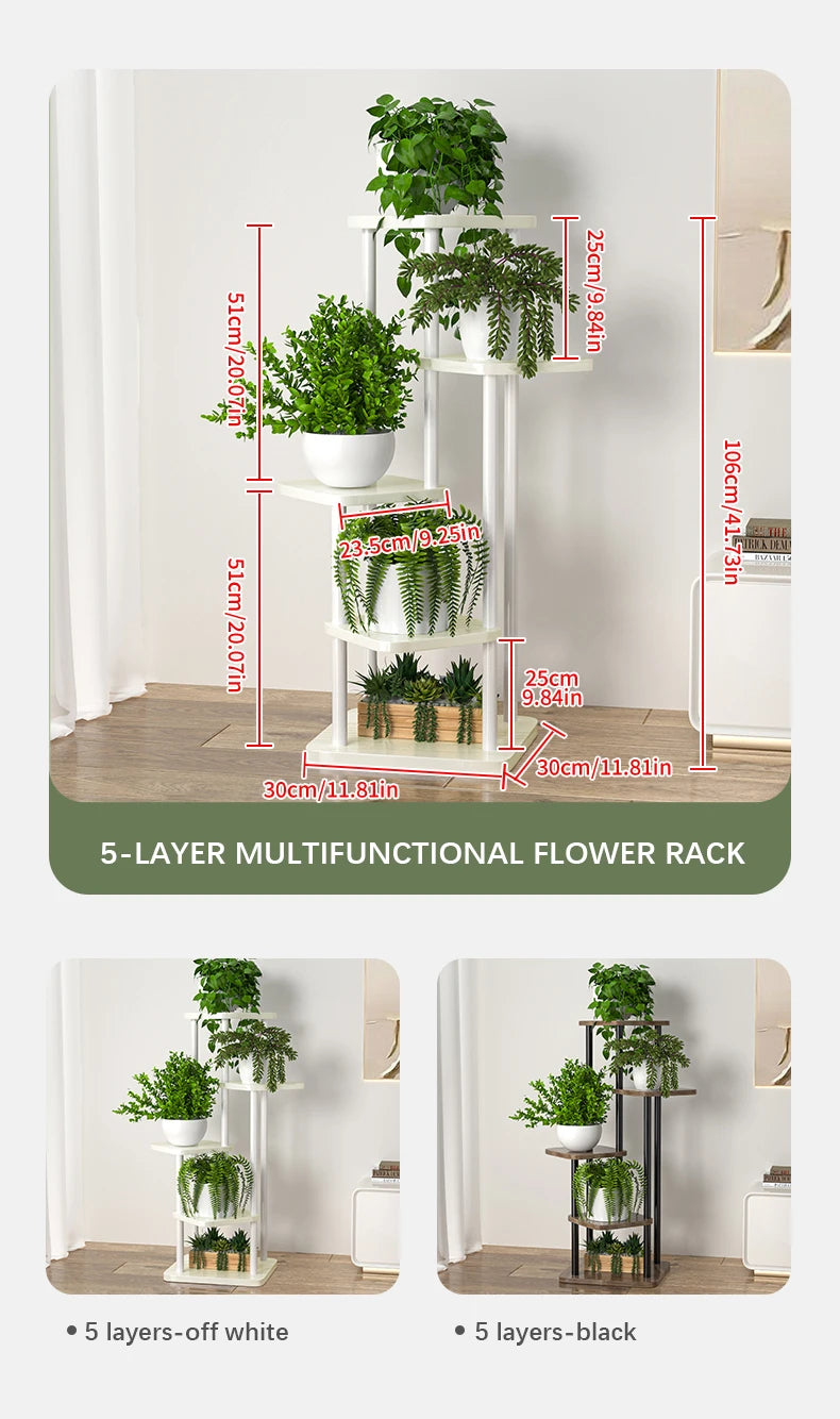 Wooden Plant Stand – 5/6/8 Layer Flower Pot Display Shelf