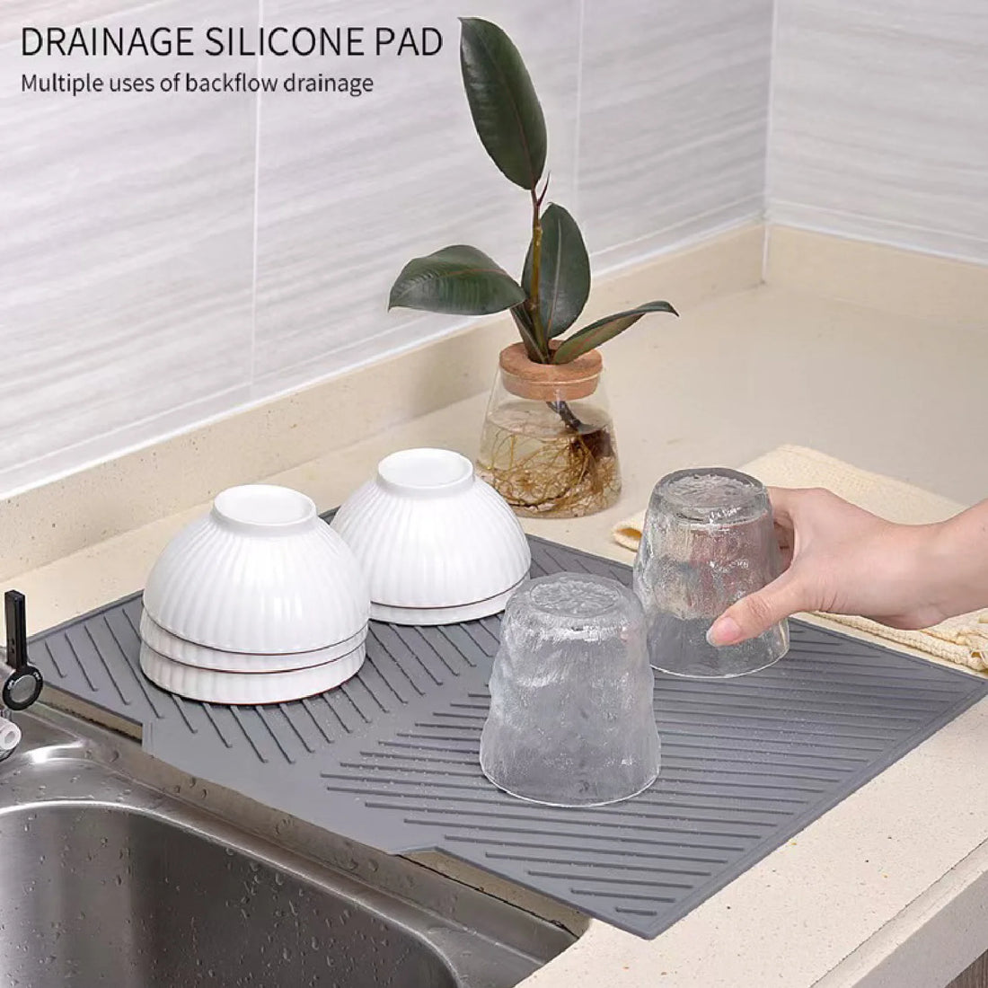 Silicone Drain Mat – Bar & Kitchen Sink Insulation Pad
