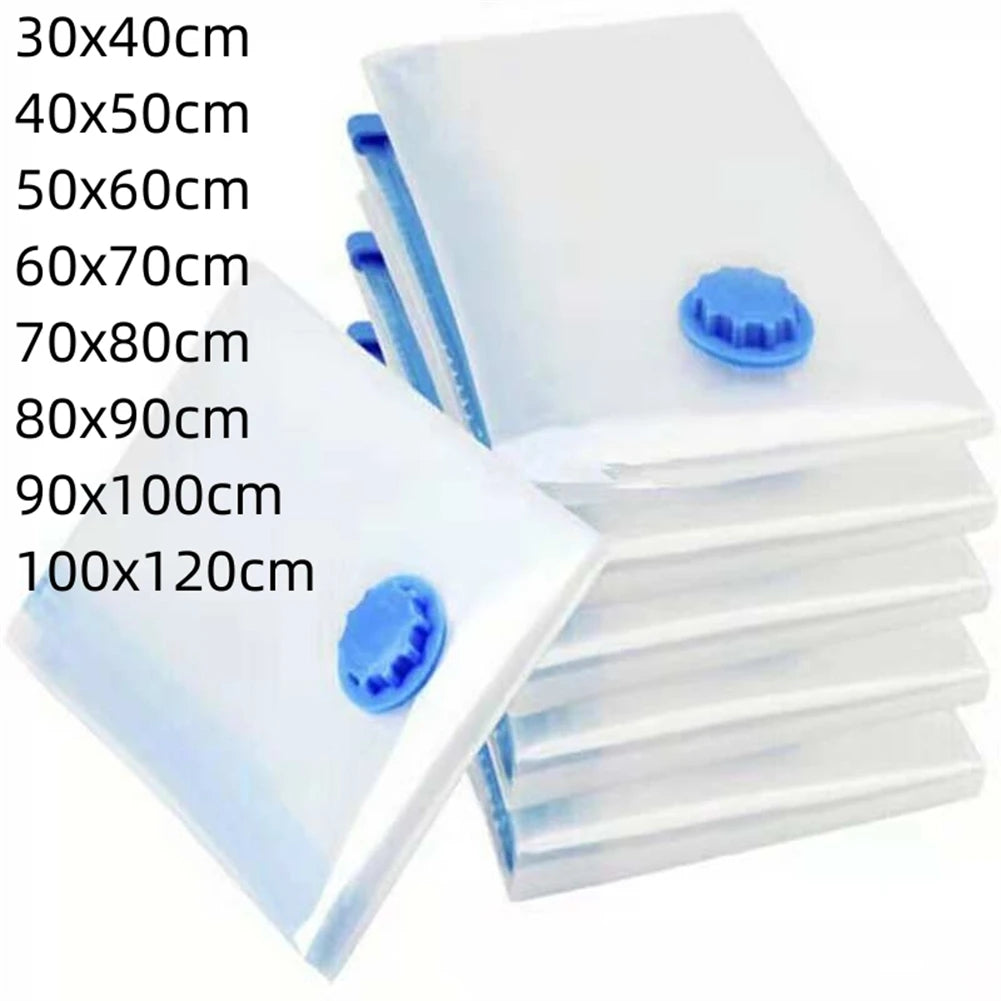 Vacuum Storage Bags with Valve – Large Space-Saving Clothes Organizer