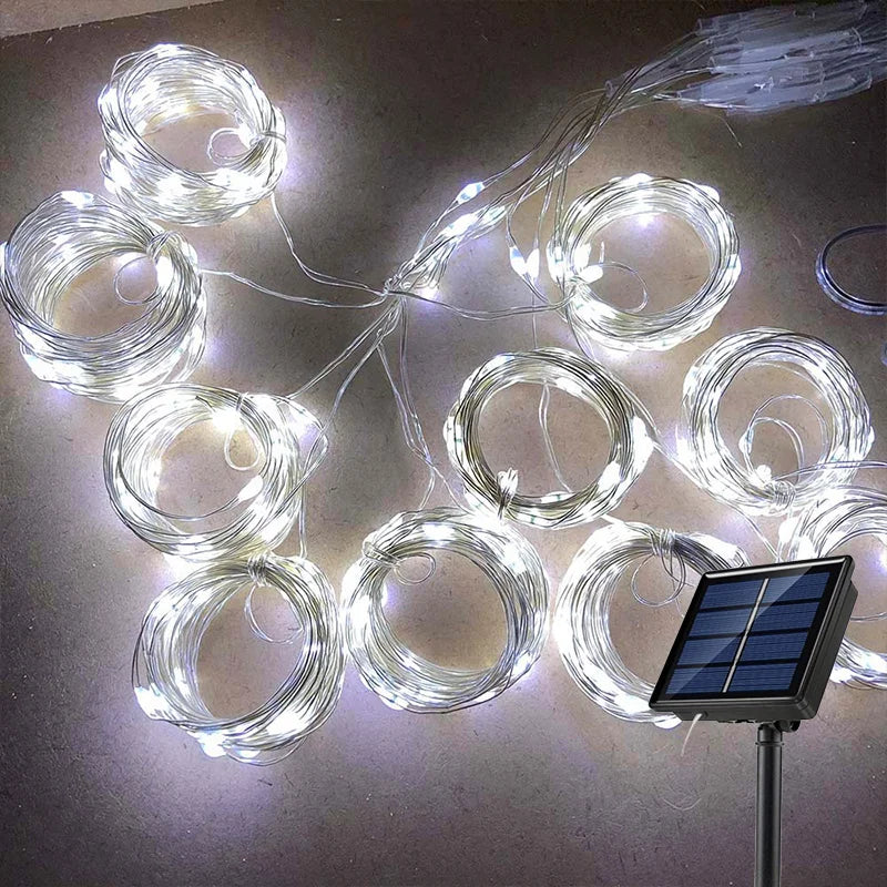 Solar Curtain String Lights
