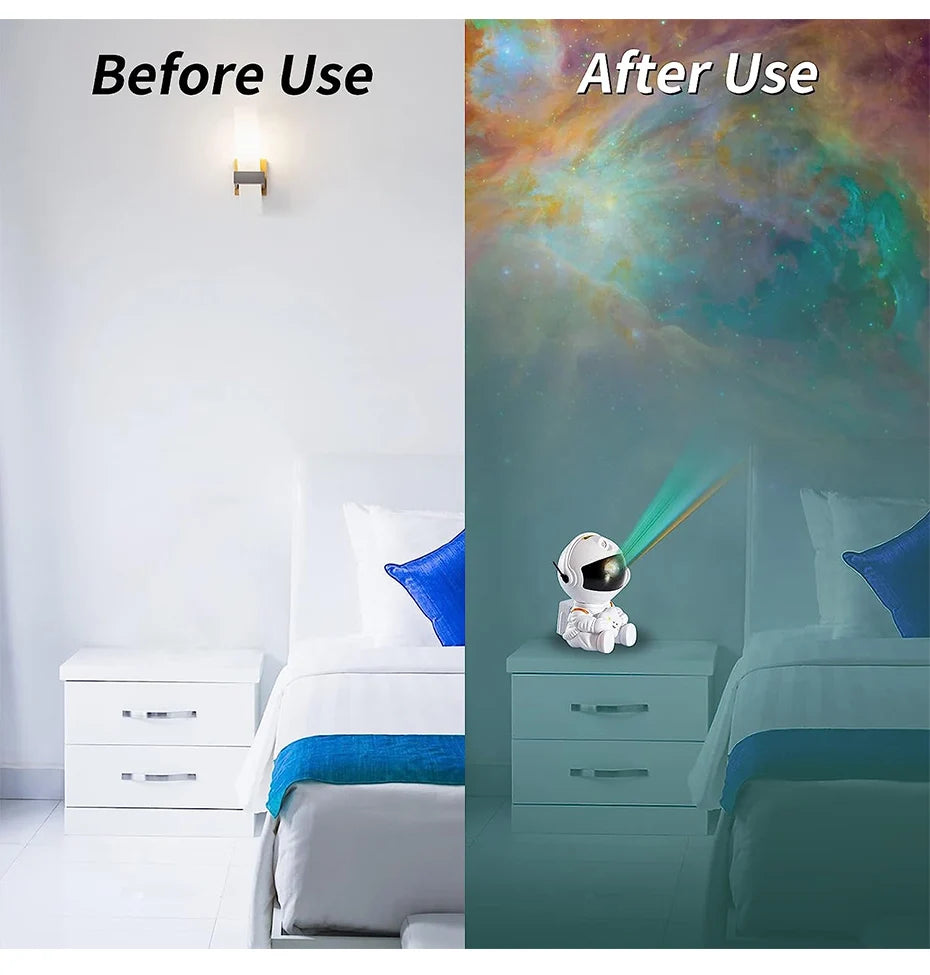 Galaxy Star Astronaut Projector – LED Starry Sky Night Lamp