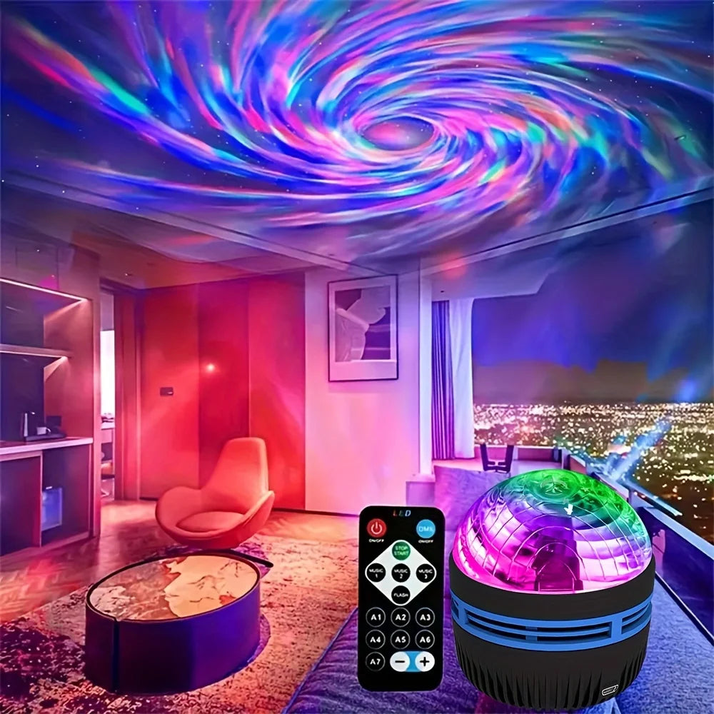 Starry Sky Galaxy Projector Lamp – LED Night Light with Remote