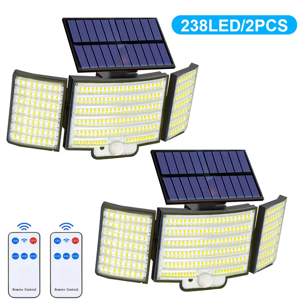 366LED Solar Security Light – Outdoor Motion Sensor, IP65 Waterproof
