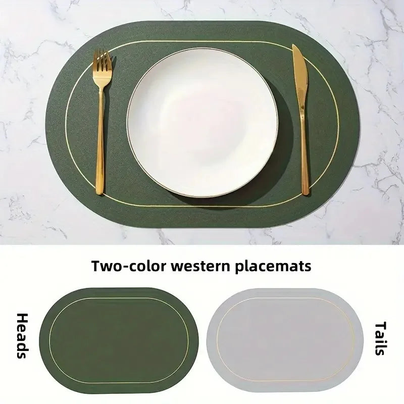 Washable Leather Placemats – Heat-Resistant, Waterproof, Non-Slip