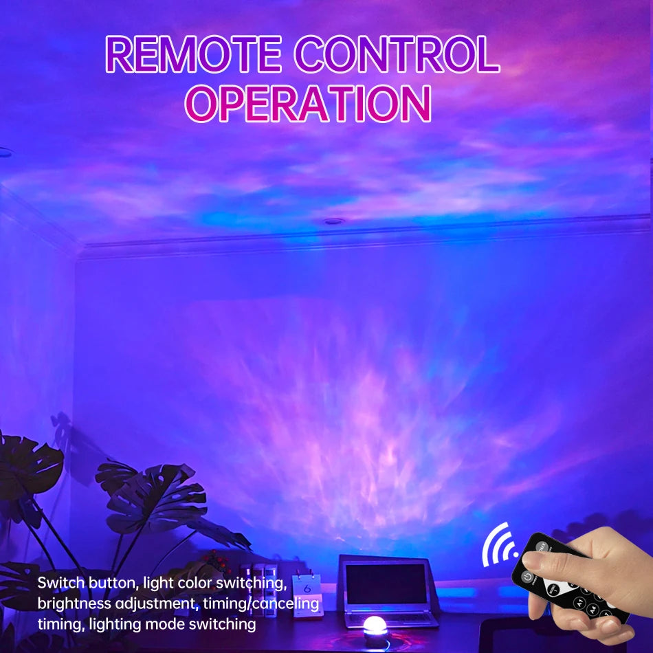 Starry Sky Galaxy Projector Lamp – LED Night Light with Remote