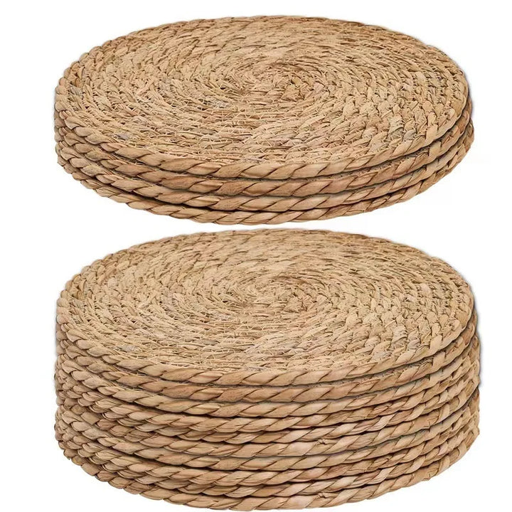 Handwoven Rattan Placemats – Round Heat-Resistant Table Mats