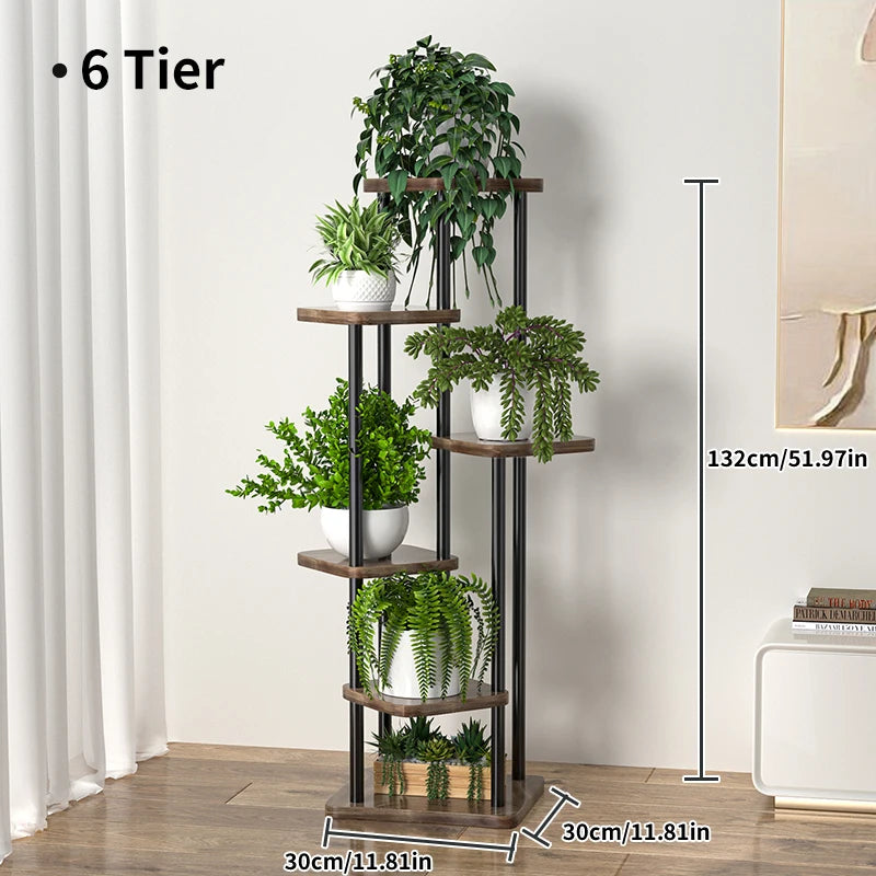 Wooden Plant Stand – 5/6/8 Layer Flower Pot Display Shelf