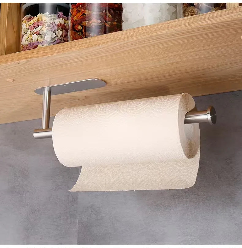 Adhesive Paper Towel Holder – Kitchen & Bathroom Tissue Dispenser