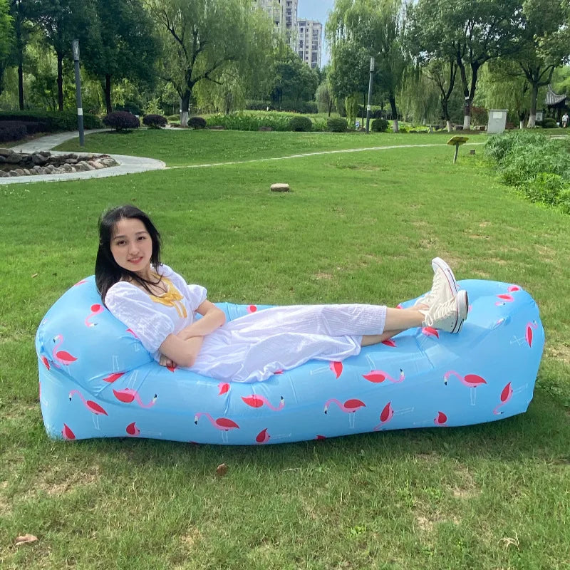 Inflatable Air Sofa Bed – Portable Outdoor Lazy Lounger 240x70cm