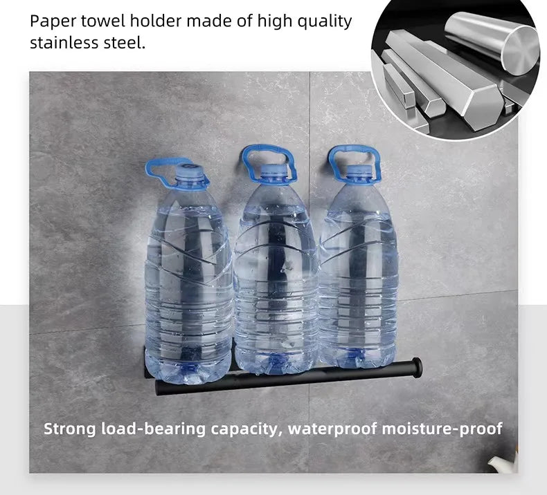 Adhesive Paper Towel Holder – Kitchen & Bathroom Tissue Dispenser