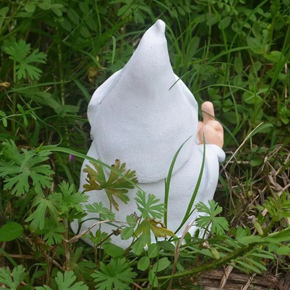 Smoking White Beard Resin Gnome