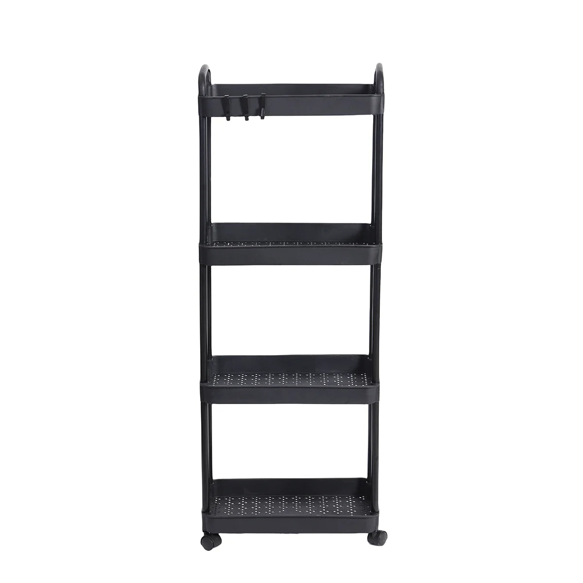 Plastic Rolling Utility Cart – Movable Storage Trolley with Wheels