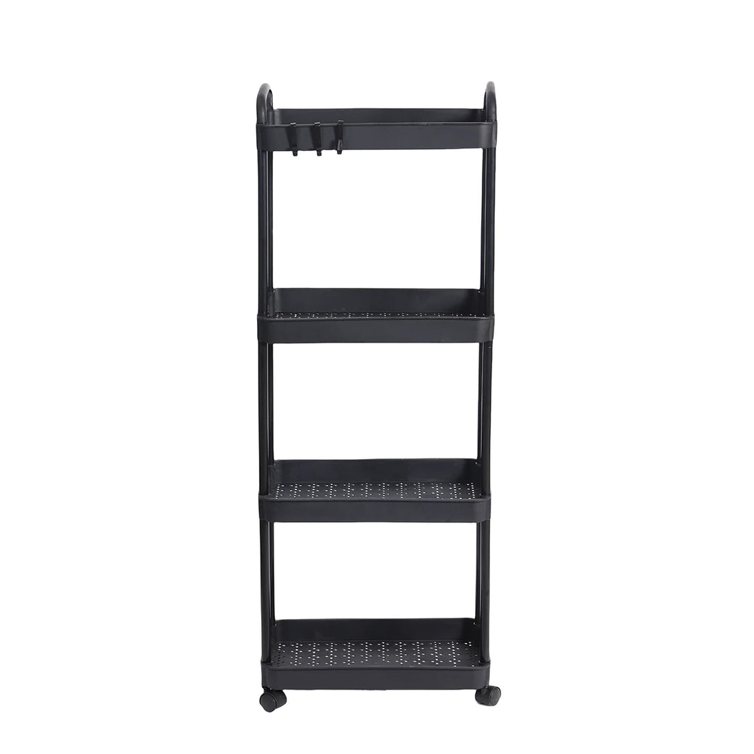 Plastic Rolling Utility Cart – Movable Storage Trolley with Wheels