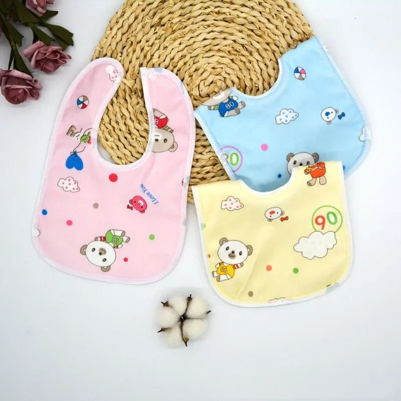 Cotton Waterproof Baby Bib – Feeding Protection for Toddlers