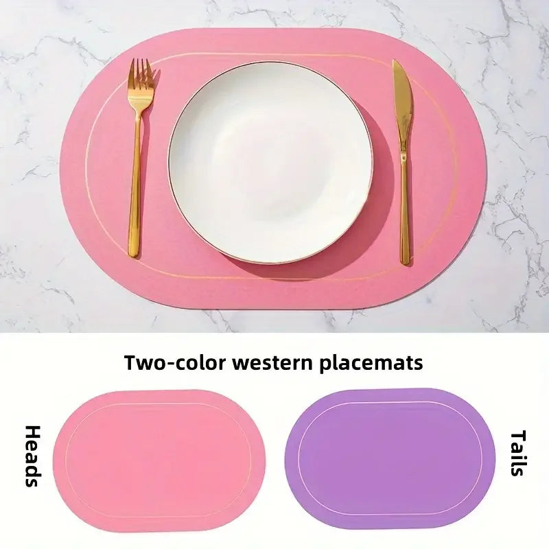 Washable Leather Placemats – Heat-Resistant, Waterproof, Non-Slip