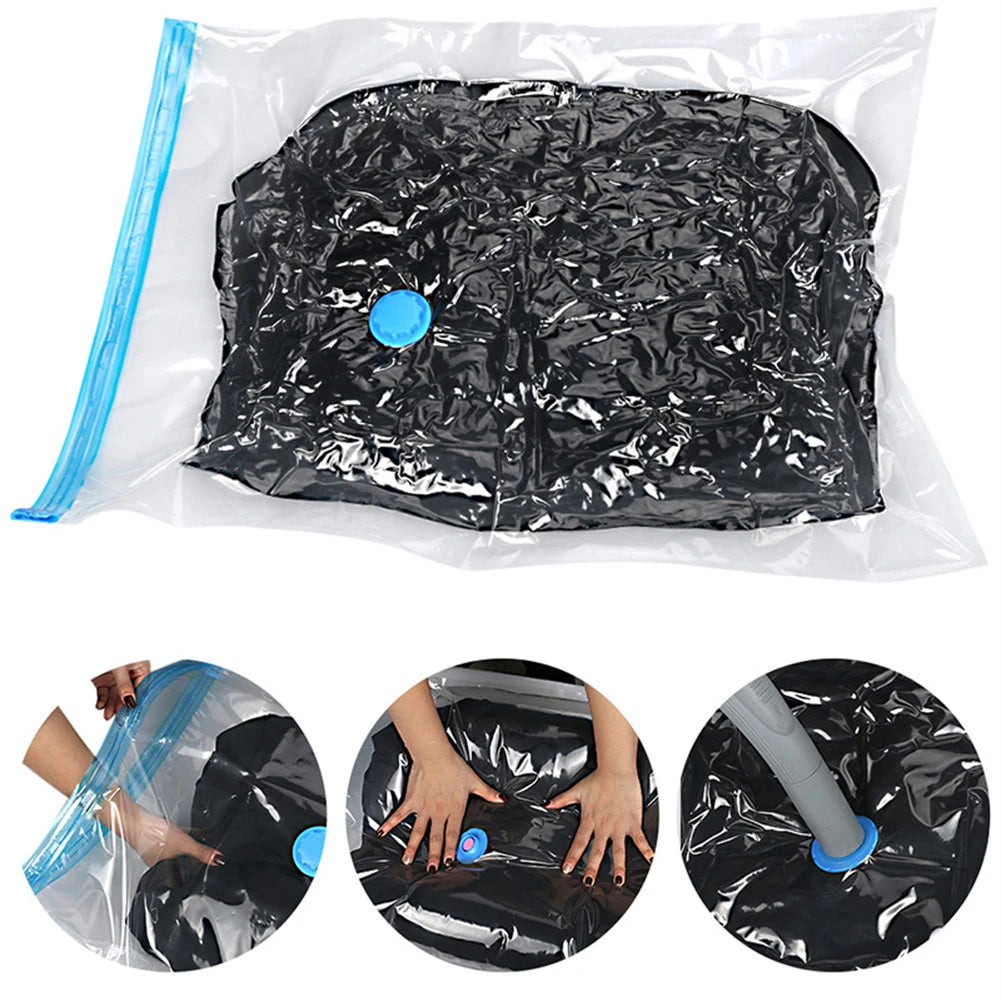 Vacuum Storage Bags with Valve – Large Space-Saving Clothes Organizer