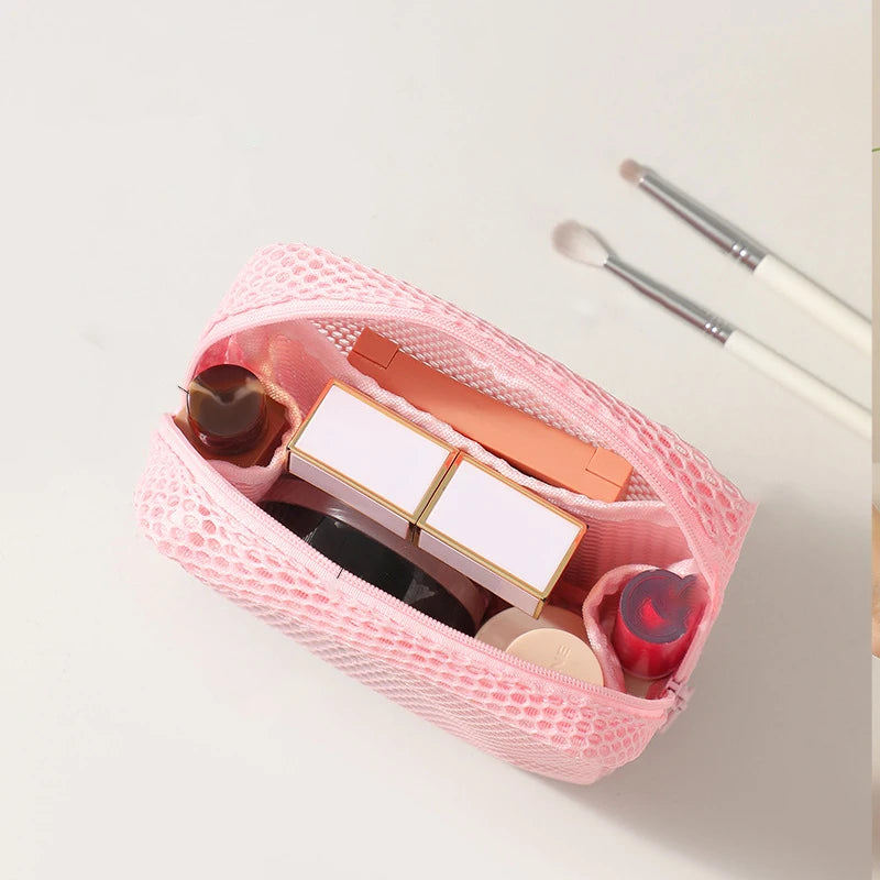 Square Mesh Cosmetic Bag
