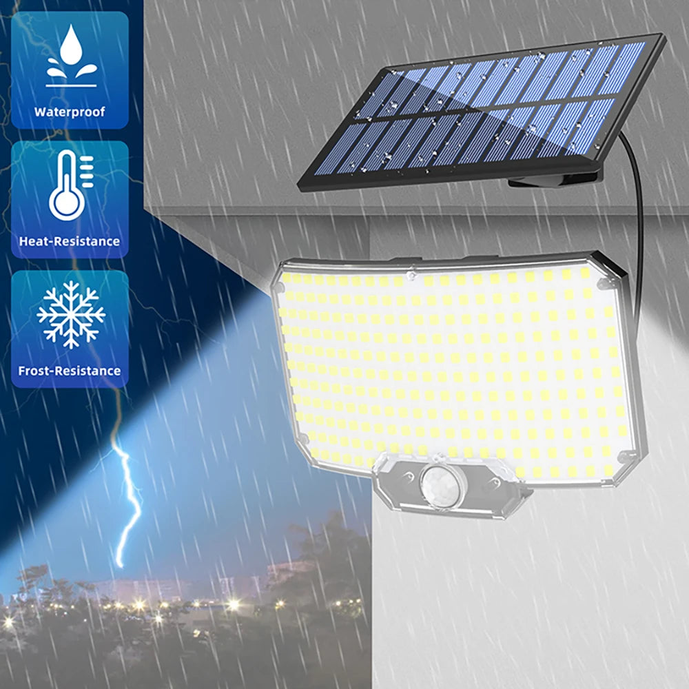 366LED Solar Security Light – Outdoor Motion Sensor, IP65 Waterproof