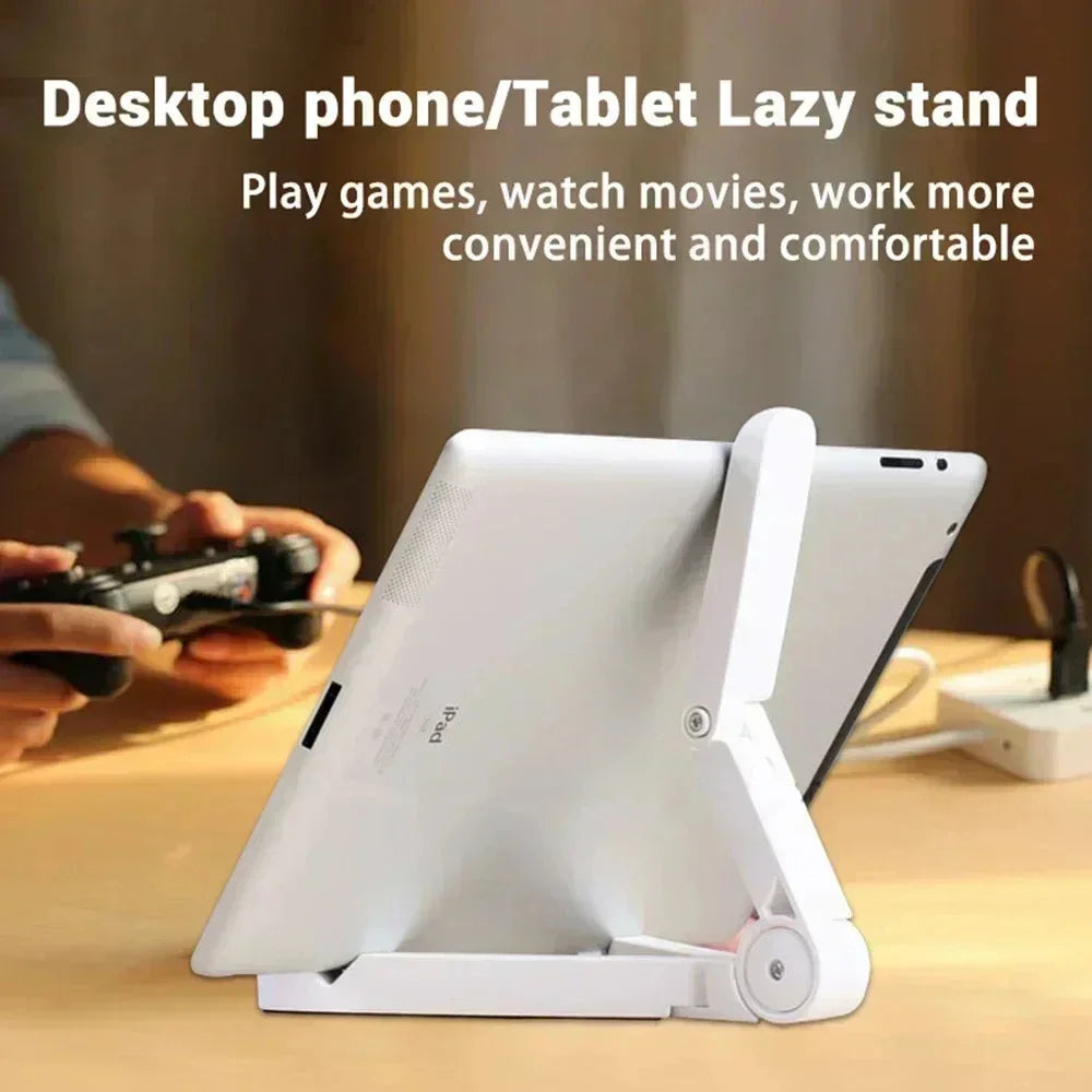 Foldable Tablet Stand Holder – Adjustable Angle, Universal for iPad & Phones