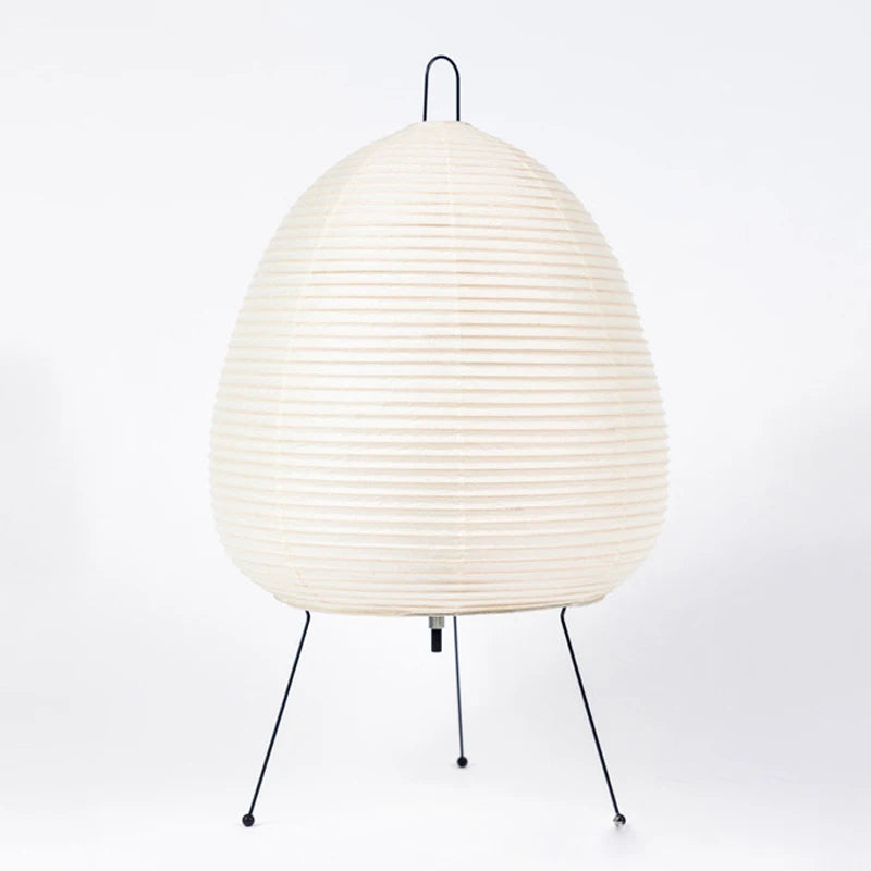 Japanese-Style Tripod Paper Table Lamp – LED Desk Lantern