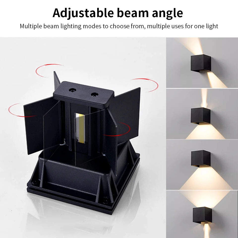 LED Modern Wall Lamp – 6W Adjustable Cube Light for Indoor & Outdoor