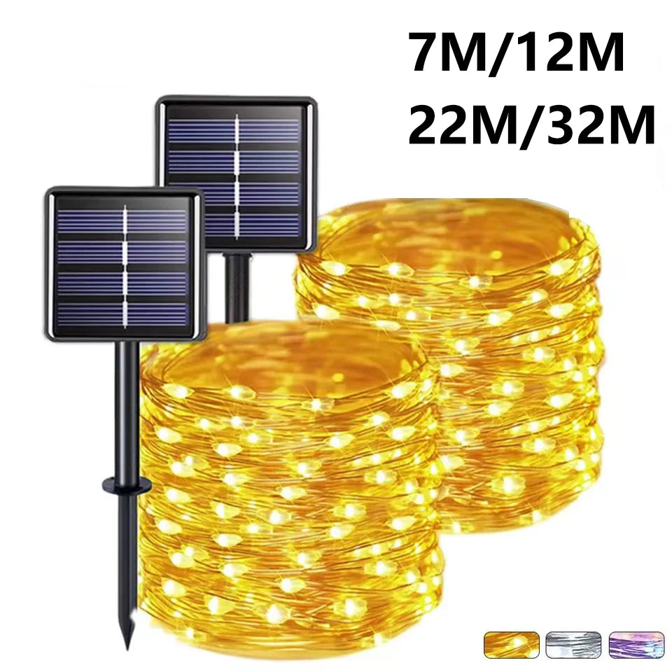 Solar Copper Wire Fairy Lights