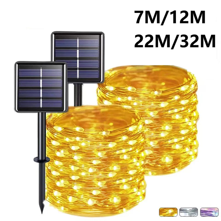 Solar Copper Wire Fairy Lights