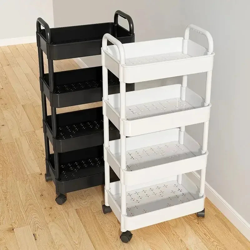 Multi-Layer Storage Cart – Movable Floor Rack with Wheels