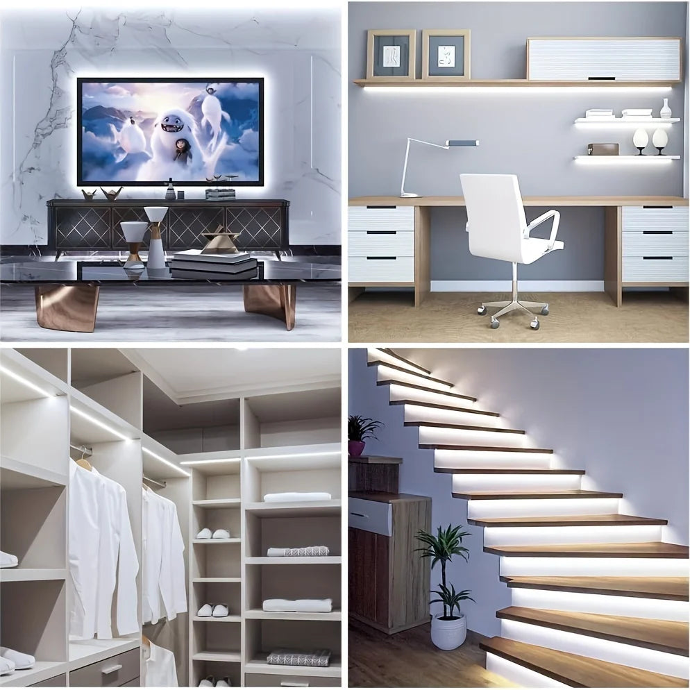 1M USB LED Strip Light – Gesture Sensor Night Lamp, Dimmable 60 LEDs