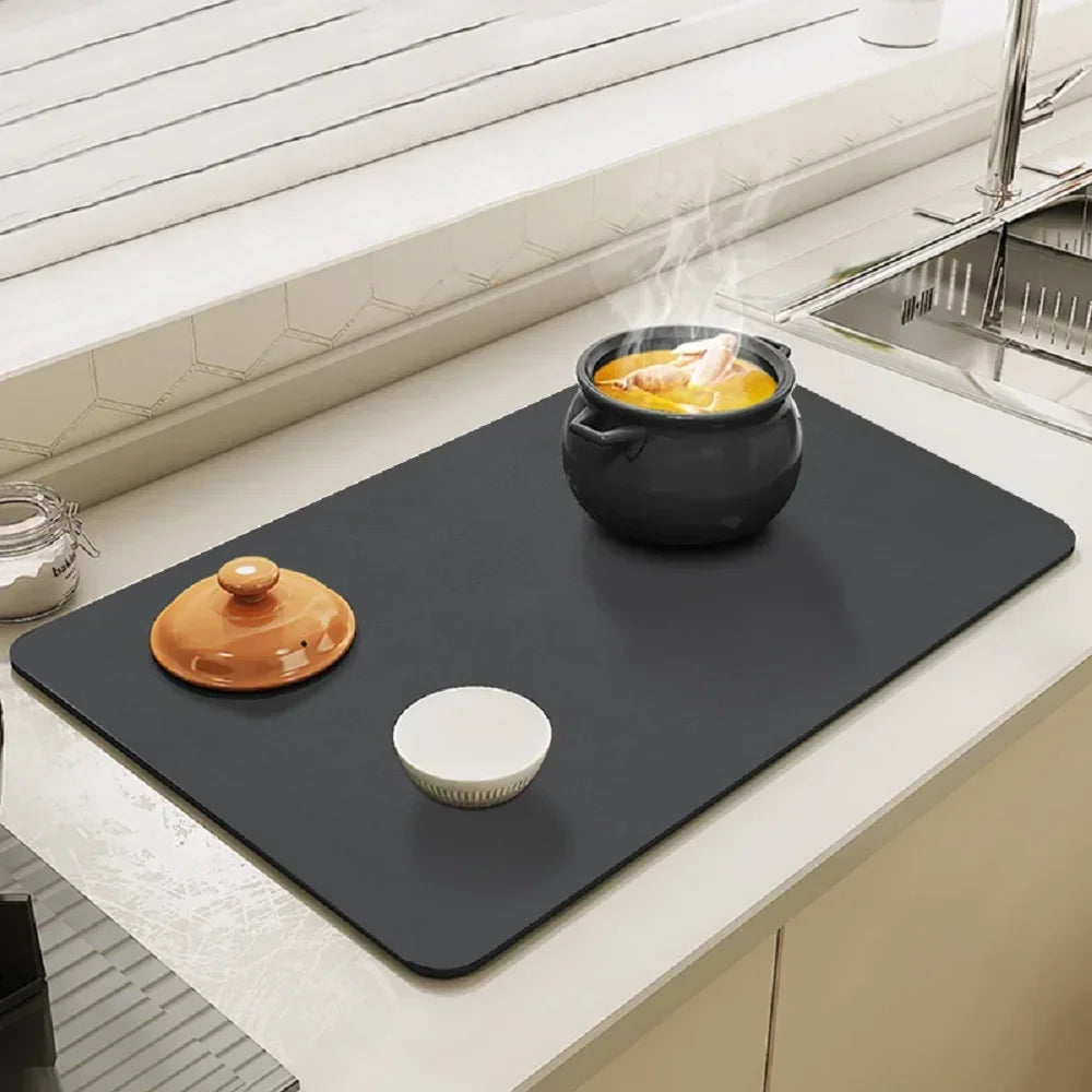 Diatomaceous Earth Coffee Machine Mat – Quick-Dry Kitchen Drain Mat