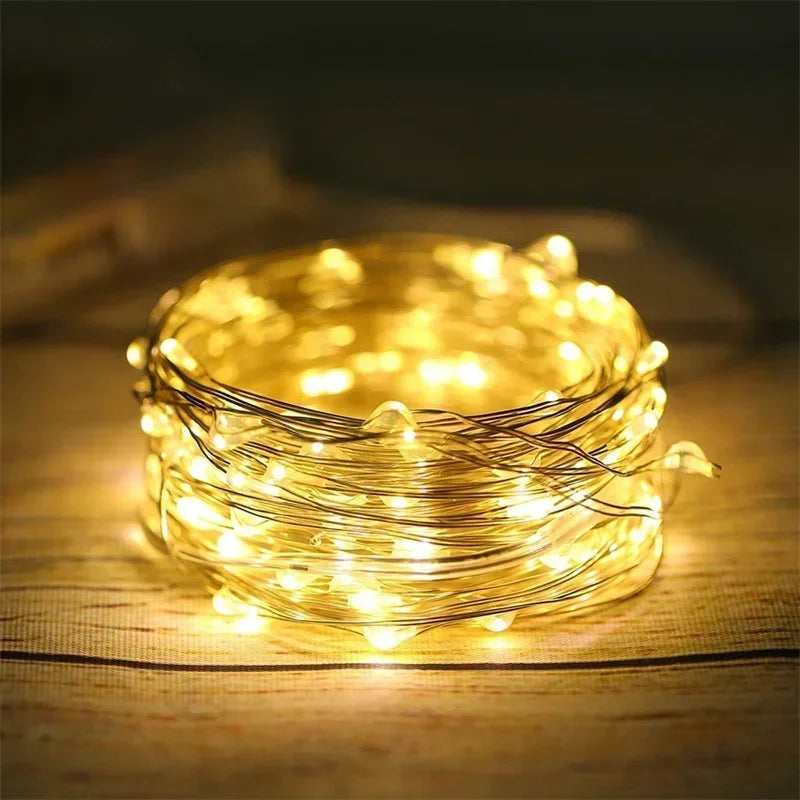 20m USB LED String Lights – Warm White Fairy Lights for Decor