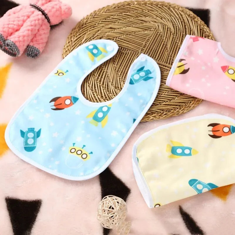 Cotton Waterproof Baby Bib – Feeding Protection for Toddlers