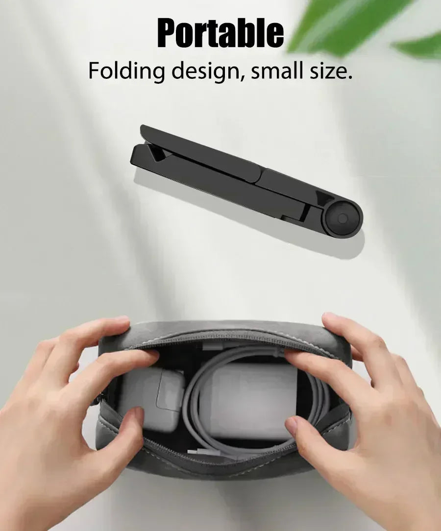 Foldable Tablet Stand Holder – Adjustable Angle, Universal for iPad & Phones