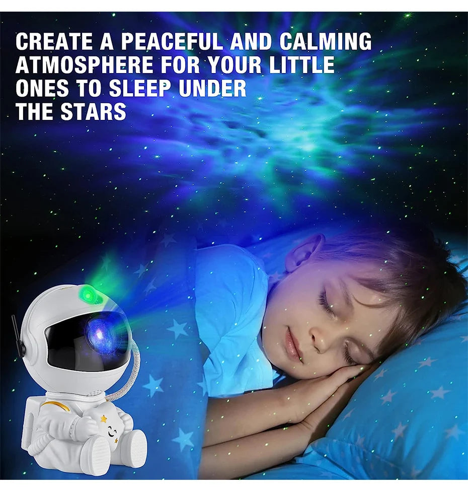 Galaxy Star Astronaut Projector – LED Starry Sky Night Lamp