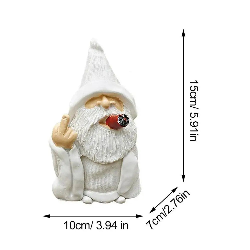 Smoking White Beard Resin Gnome