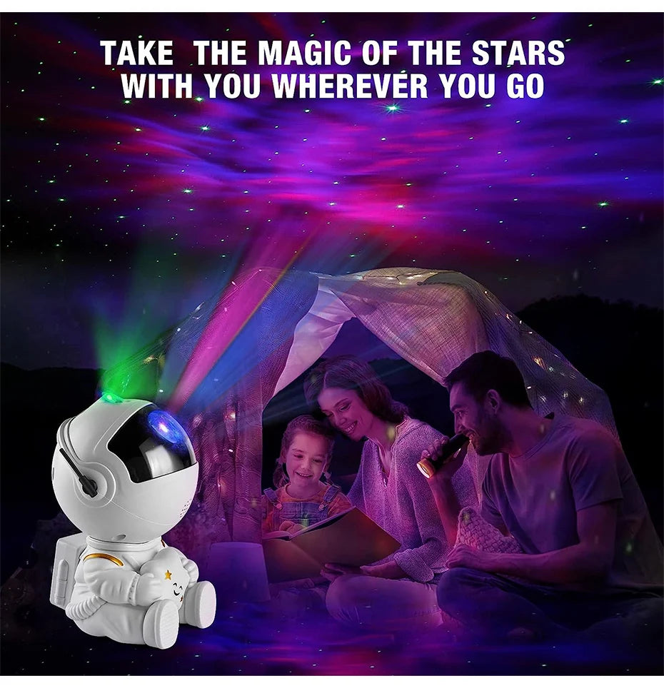 Galaxy Star Astronaut Projector – LED Starry Sky Night Lamp