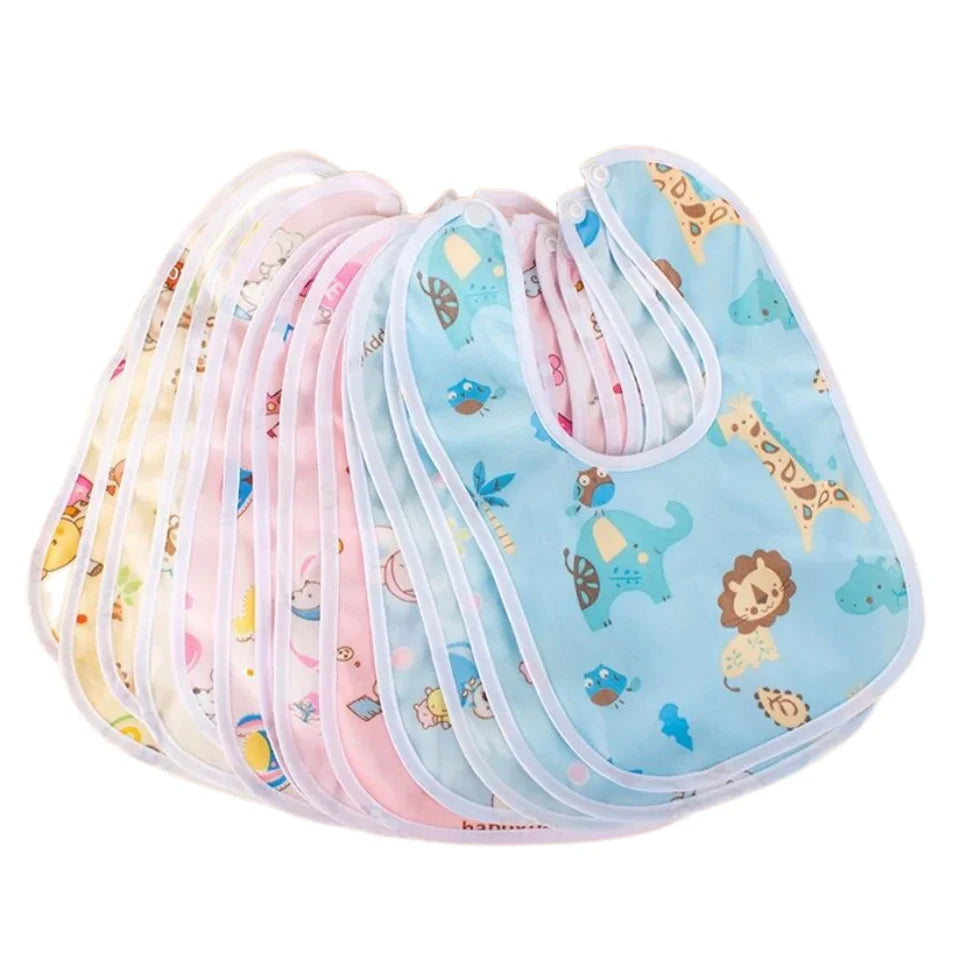 Cotton Waterproof Baby Bib – Feeding Protection for Toddlers