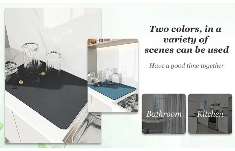 Diatomaceous Earth Coffee Machine Mat – Quick-Dry Kitchen Drain Mat