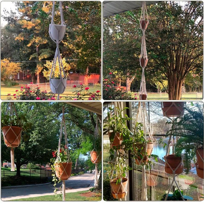 Handmade Macrame Plant Hanger – Hanging Flower Pot Planter