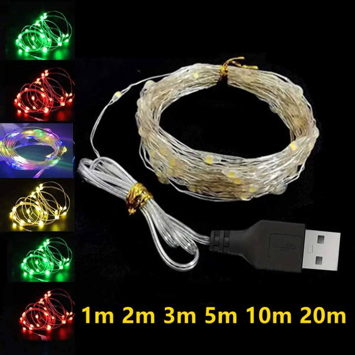 20m USB LED String Lights – Warm White Fairy Lights for Decor